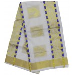 Kerala simple Color Butta Kasavu saree