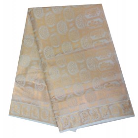 Kuthampully Special Tissue Embose Check  Design Kasavu Saree
