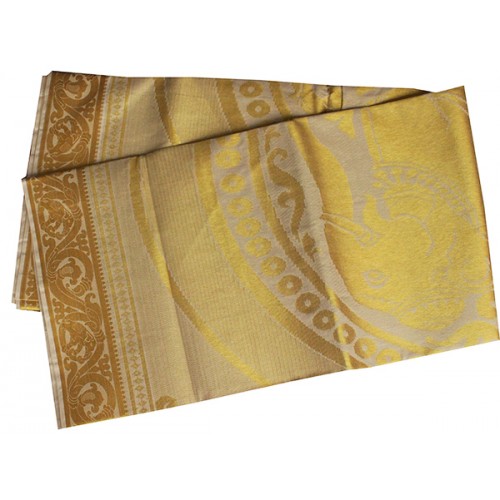 Kerala Special Full Tissue Elephant Design Kasavu Saree