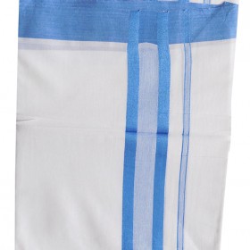 Blue Jari Double Mundu