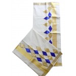 Kerala Settu Mundu Rhombus Patch design