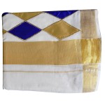 Kerala Settu Mundu Rhombus Patch design