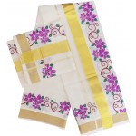 Flower Print Kerala Settu Mundu