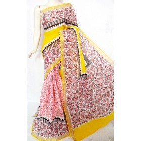 Full Floral Hand Painted Kerala Saree