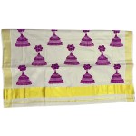 Kasavu Kasavu Saree With Jimmiki Kammal Patch Design 