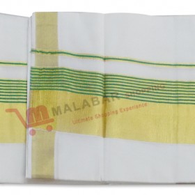 Kerala Green Border Kasavu Saree