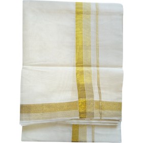 Kerala Kasavu Double Mundu Trendy Design