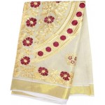 Kerala Kasavu Saree with Rich Embroidery Design