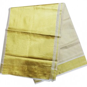 Onam Special Big Border Kerala Settu Tissue Saree