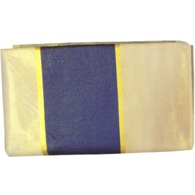 Kerala Tissue Saree With Dark Blue Kara