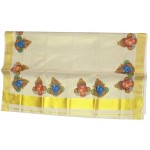 Radhakrishna Tissue Mural Print Kasavu Saree