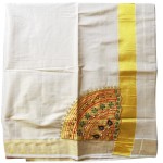 Kerala Patch and Beats Design Kasavu Saree