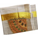 Kerala Patch and Beats Design Kasavu Saree