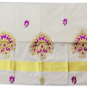 Kerala Patch tissue Kasavu Saree