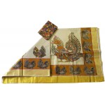 Kerala Rich Mural Design Kasavu Saree