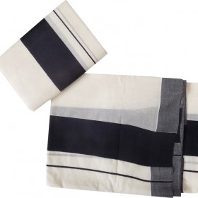 Kerala Set Mundu with Plain Black Border