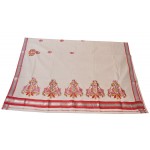 Kerala Special Embroidery Kasavu Saree