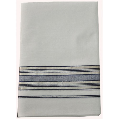 Kerala Traditional Silver with colour Double Mundu