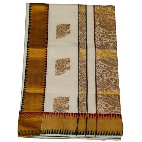 Kerala Traditional Temple Design Kasavu Saree