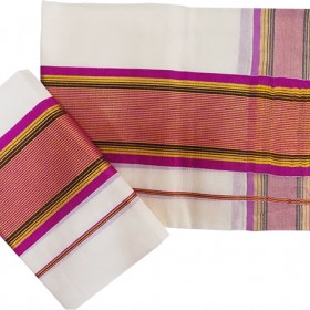 Kerala Striped Kasavu Mundu