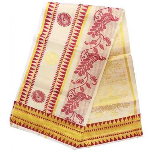 Kerala Temple Design Settu Saree