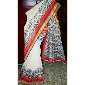 Theme Handpainted Kerala Saree