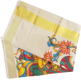 Kerala Tissue Kasavu Saree