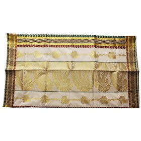 Kerala Traditional Golden Brocade Kasavu Saree