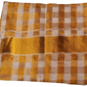 Kerala Saree Tissue Checked