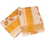 Kuthampully patch krishna embossing Kasavu Saree