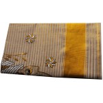 Kerala Traditional Full Striped Embroidery Kasavu Saree