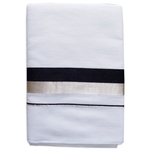 Silver Black Kerala Dhoti