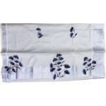 Tissue Silver Flower Paint Kasavu Saree