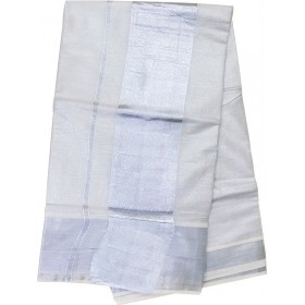 Onam Special Silver Tissue Saree