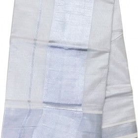 Onam Special Silver Tissue Saree