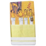 Kerala Utsav Mural Print Saree