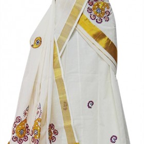 Kerala Kasavu Half Saree/ Davani Set